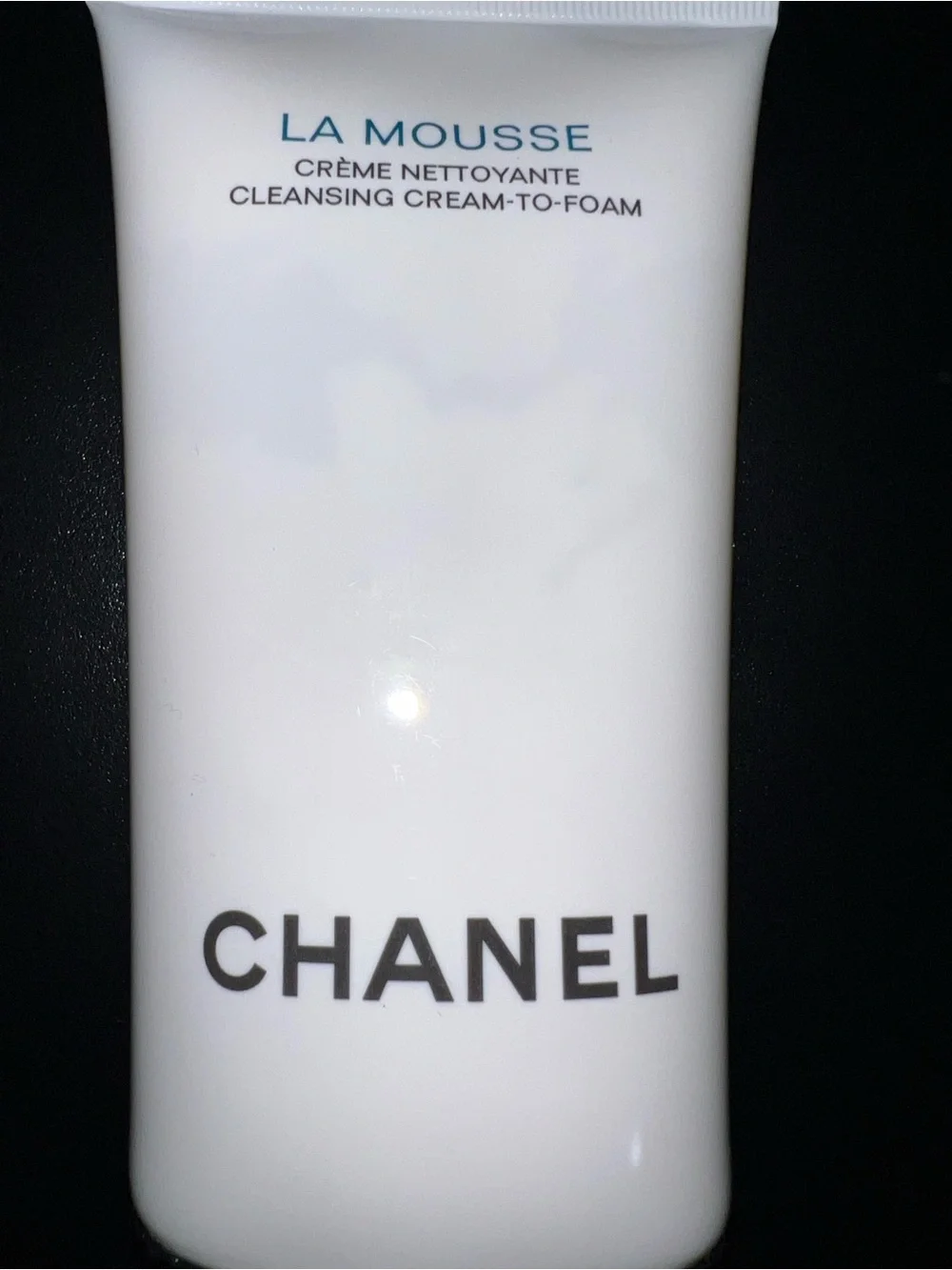 CHANEL La Mousse Cleansing Cream-to-Foam Tube - White with Black Logo
